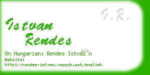 istvan rendes business card